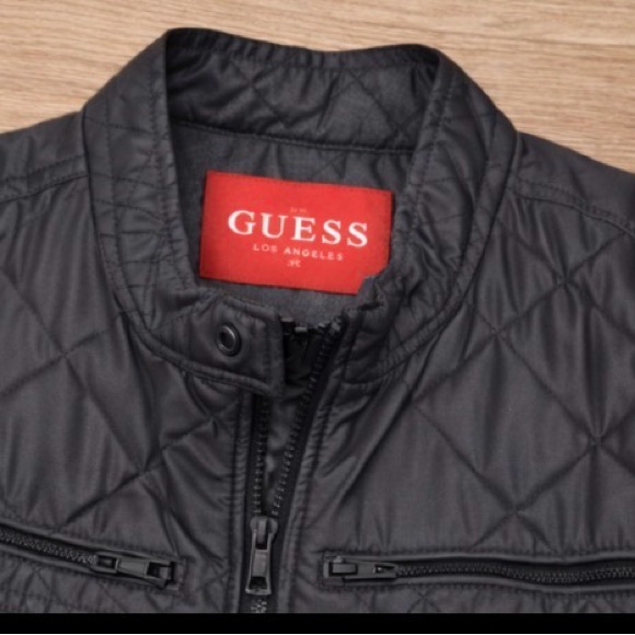 GUESS Men's Black Quilted Jacket - Picture 3 of 7